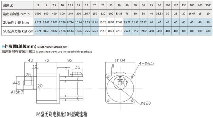 無(wú)刷直流齒輪減速電機(jī) (4)