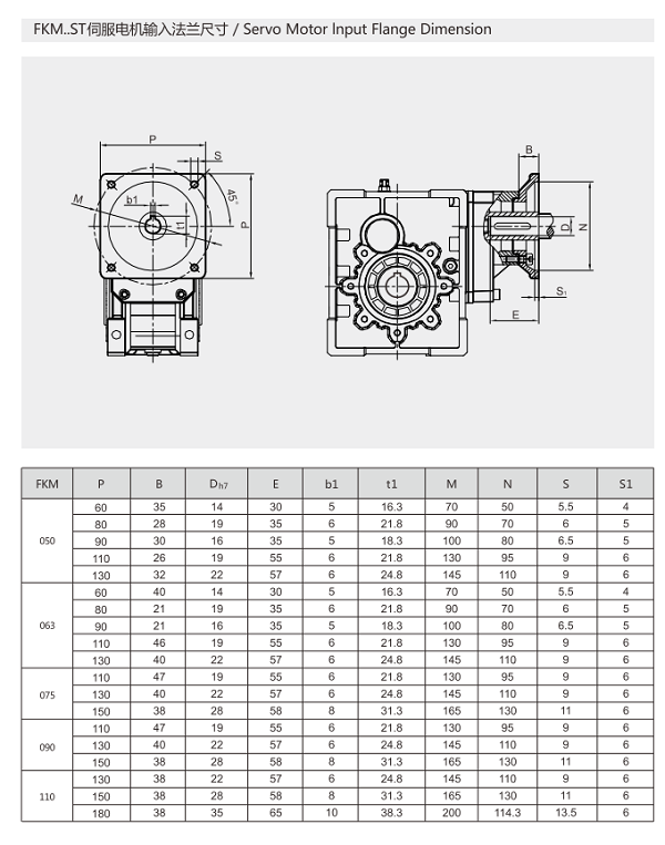 FKM050減速機(jī)圖紙